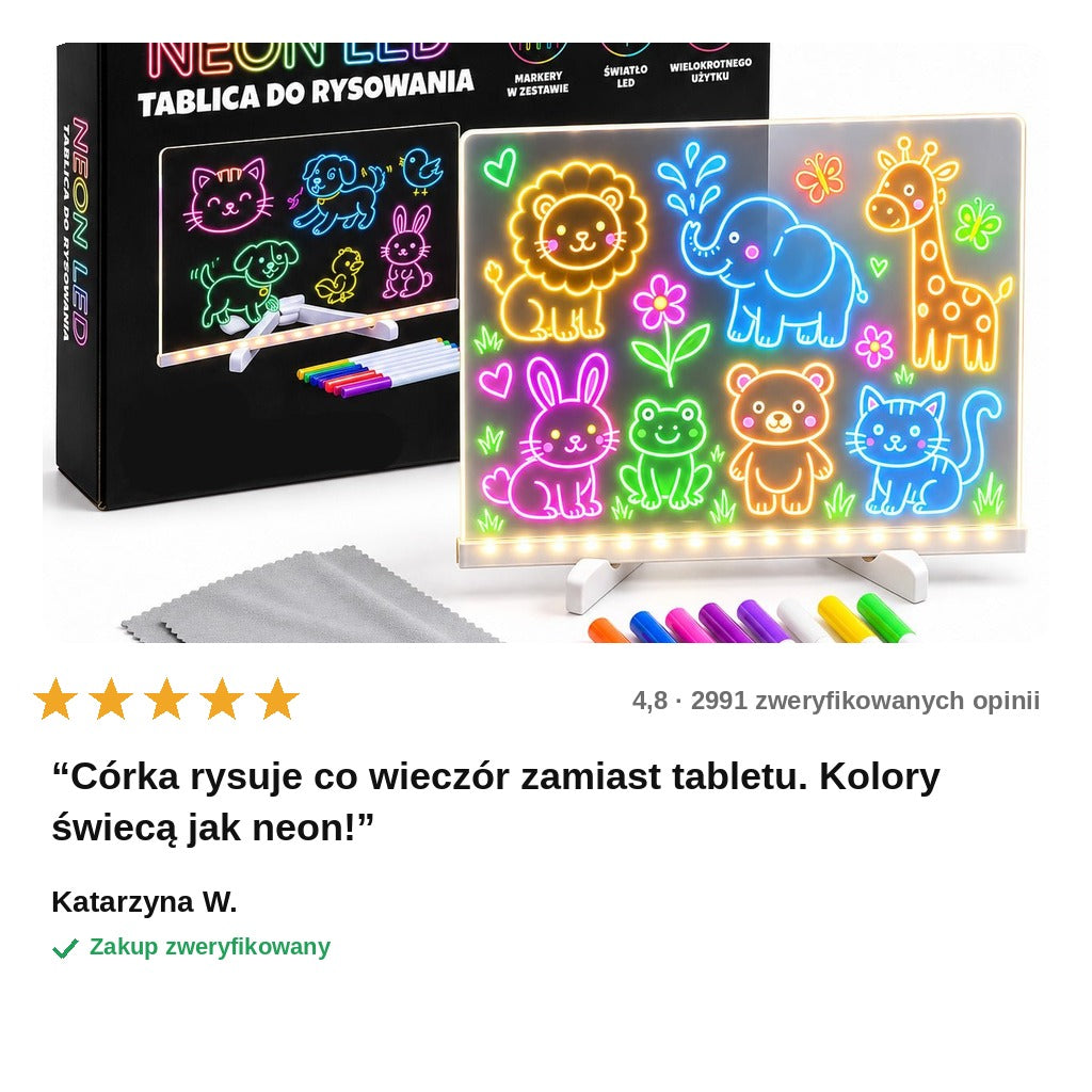 avis — NeonTablica™ – świecąca tablica LED do rysowania