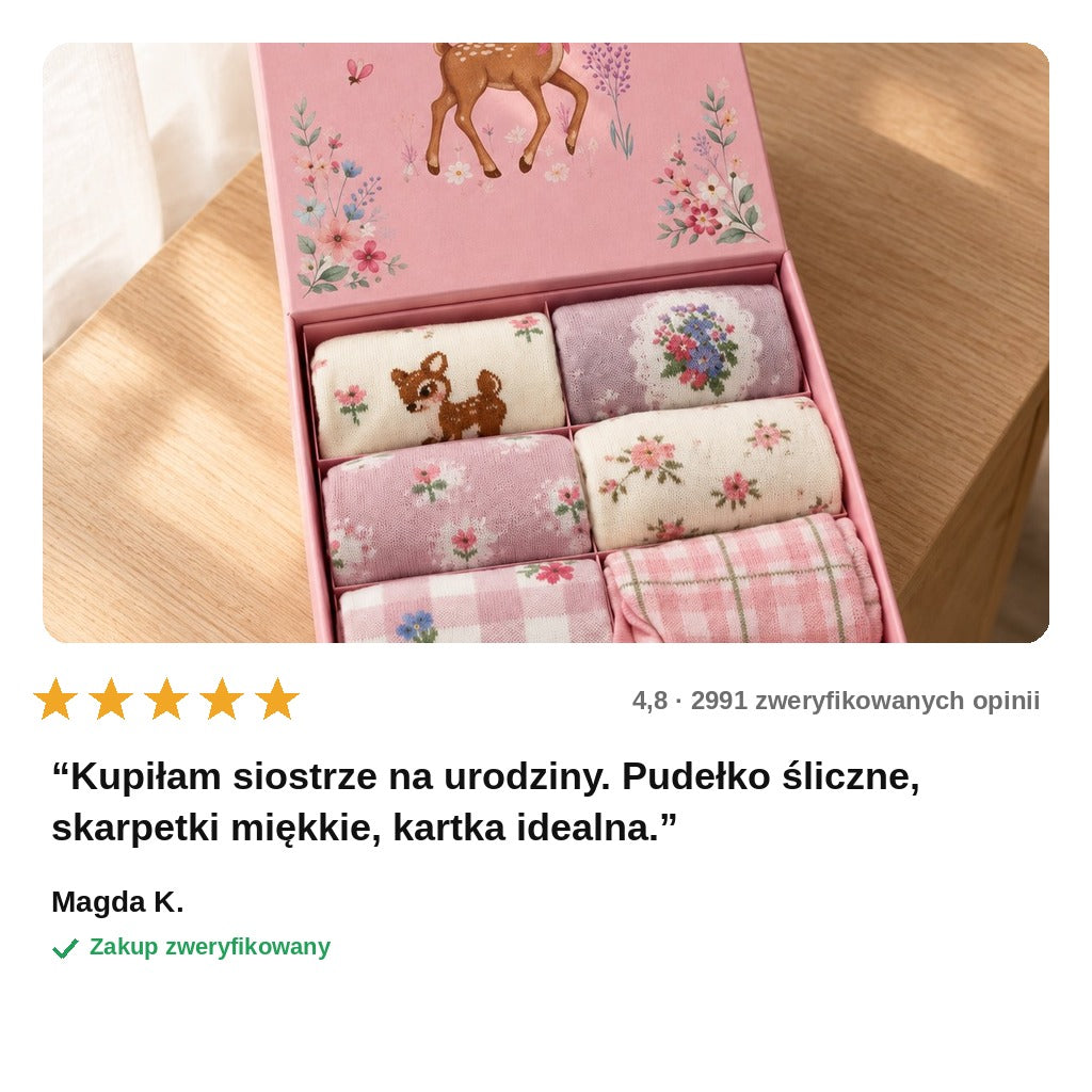 avis — Pudełko Sarenka – 6 par damskich skarpetek w prezentowym pudełku