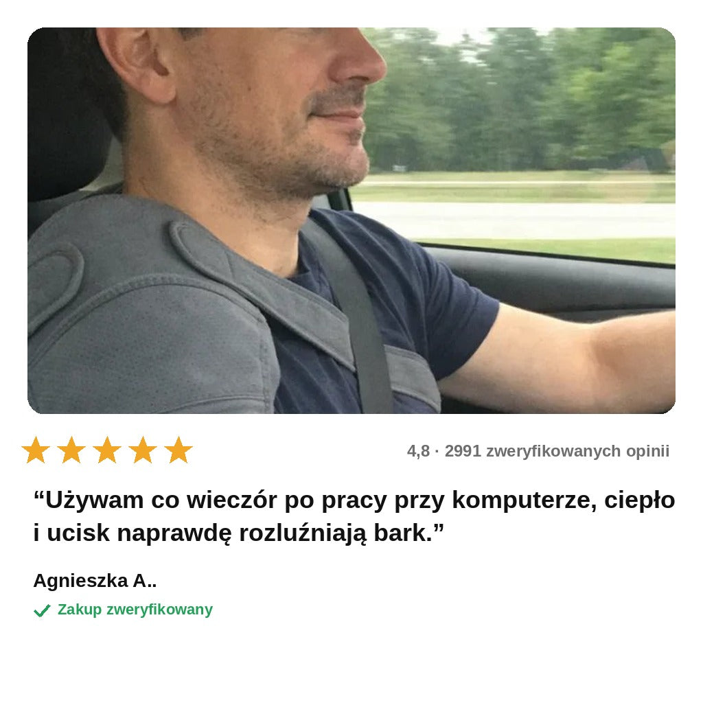 avis — TermoBark Pro™ – Masażer Barku 3w1 (Ciepło, Ucisk, Wibracje)
