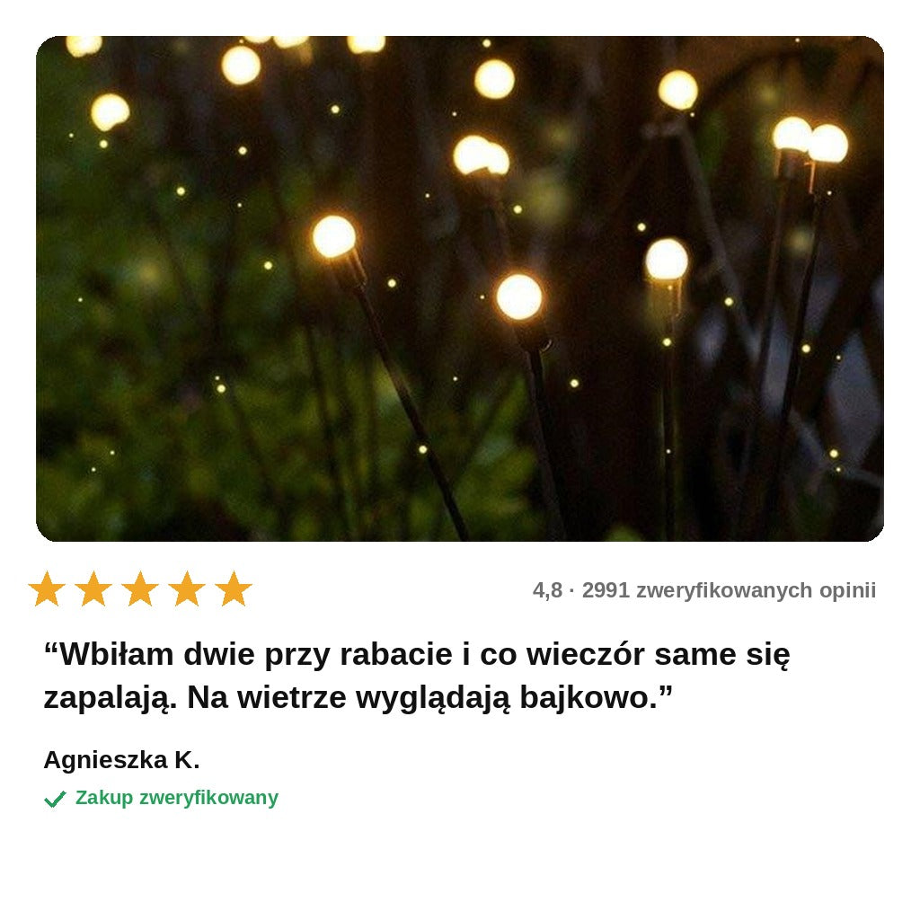 avis — Solarne lampki ogrodowe Świetliki – 75 cm, 8 ciepłych LED