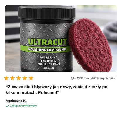 avis — Uniwersalna pasta polerska 100 g z gąbką – blask stali, chromu, marmuru i drewna