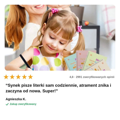 avis — PiszęSam™ – Magiczne Zeszyty 3D do Nauki Pisania (4 zeszyty + magiczny długopis)