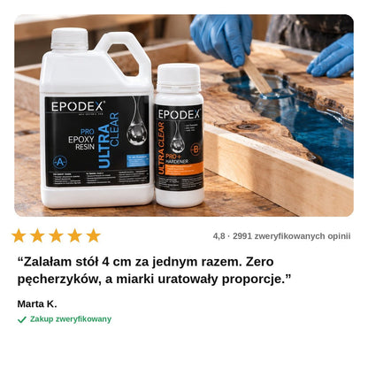 avis — Żywica epoksydowa do stołów rzecznych i wylewek do 5 cm – zestaw A+B 1,5 kg (2:1)