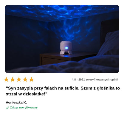 avis — FaloLux™ – Obrotowy projektor LED z efektem fal na suficie
