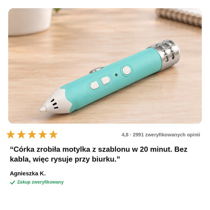 avis — Bezprzewodowy długopis 3D z ładowaniem USB-C + szablony 3D GRATIS
