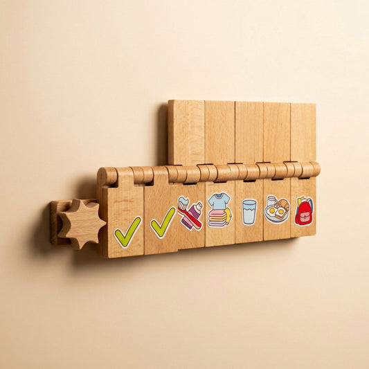 packshot — Rutynko™ – Drewniana Tablica Rutyny dla Dzieci