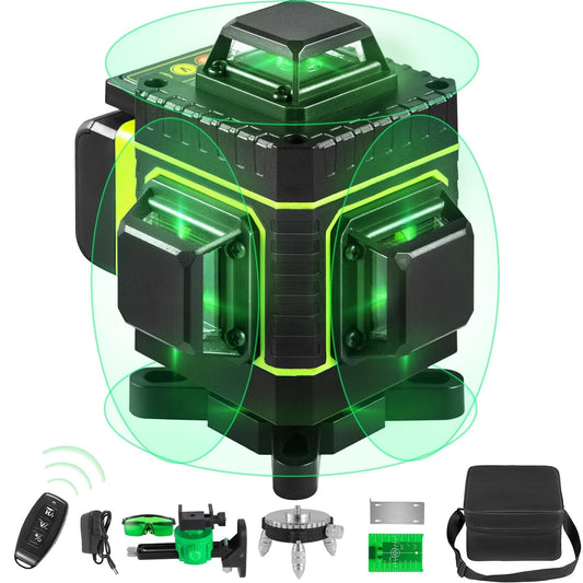4D Self-Levelling Laser Level, 16 Green Lines