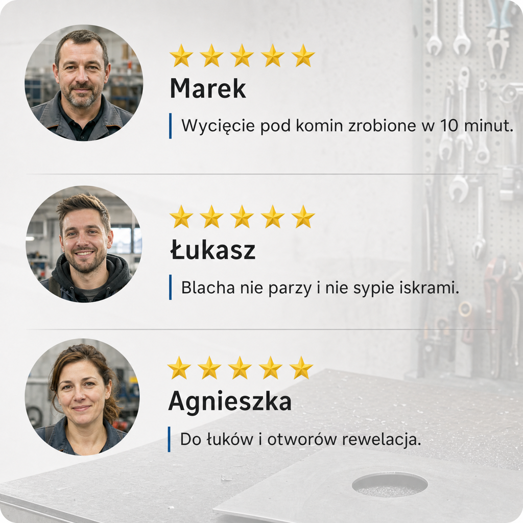 Nasadka do Cięcia Blachy — Wycinarka na Wiertarkę
