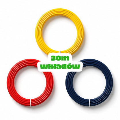 couleur Dodatkowe wkłady (50 metrów) — Bezprzewodowy długopis 3D z ładowaniem USB-C + szablony 3D GRATIS