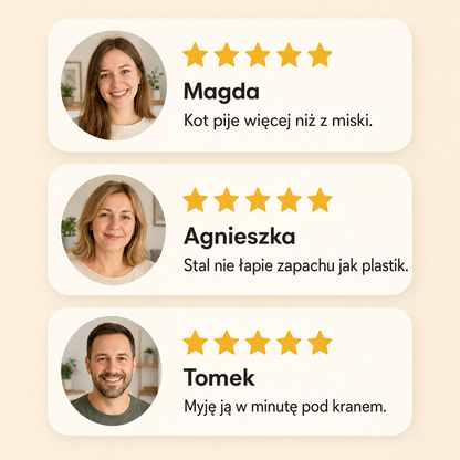 Fontanna dla Kota ze Stali Nierdzewnej 4 L — Bezprzewodowa