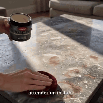 gif — Uniwersalna pasta polerska 100 g z gąbką – blask stali, chromu, marmuru i drewna