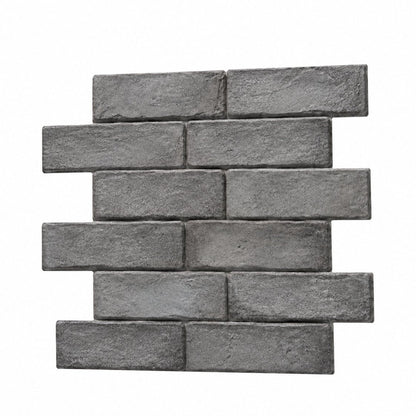 couleur Szara cegła — Samoprzylepne panele ścienne – cegła 3D (10 szt., 0,9 m²)