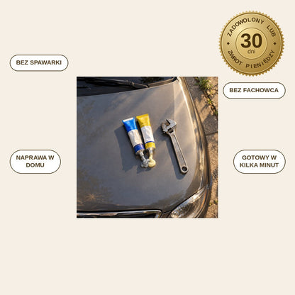 infographie — SpawFix™ – Dwuskładnikowy klej do zimnego spawania (2 tuby A + B)