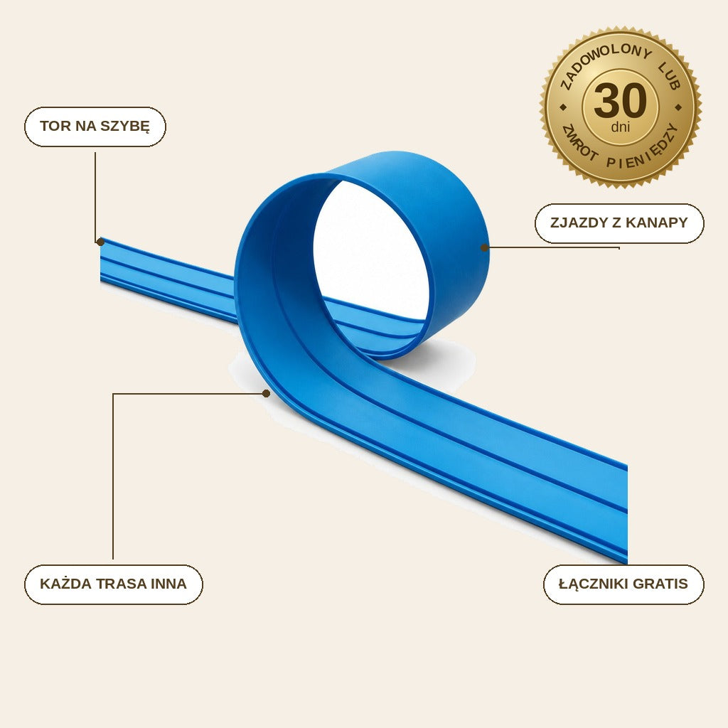 infographie — Elastyczny tor 360° dla samochodzików – 4 m