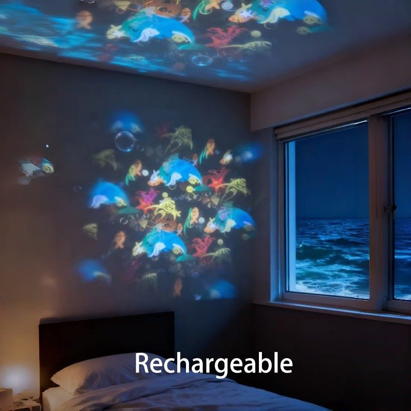 couleur Ocean — FaloLux™ – Obrotowy projektor LED z efektem fal na suficie