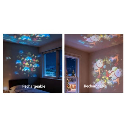 couleur Ocean + Święta — FaloLux™ – Obrotowy projektor LED z efektem fal na suficie