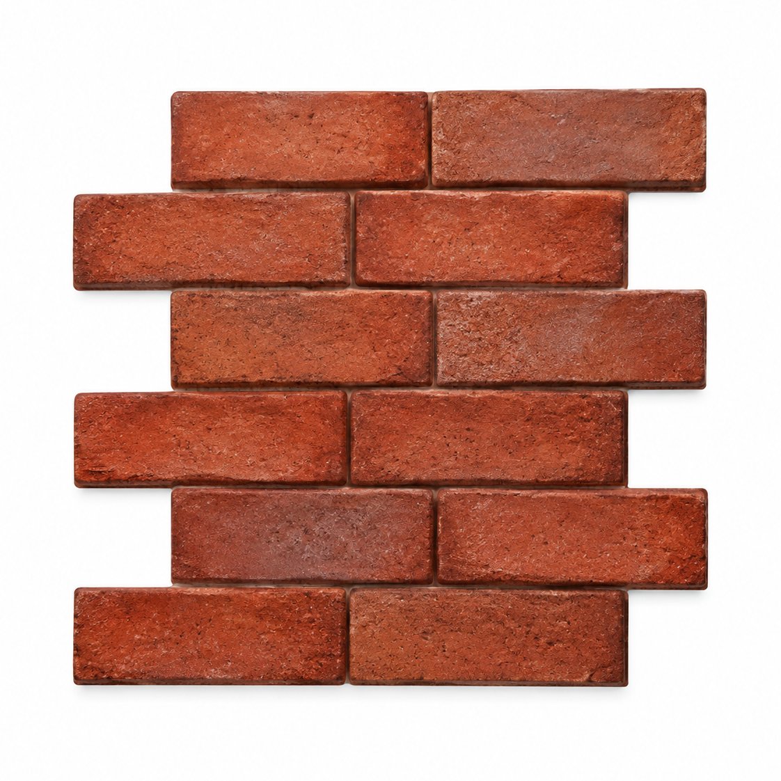 couleur Czerwona cegła — Samoprzylepne panele ścienne – cegła 3D (10 szt., 0,9 m²)