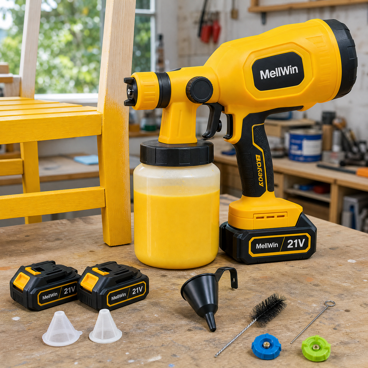 Cordless Paint Sprayer with Two Batteries