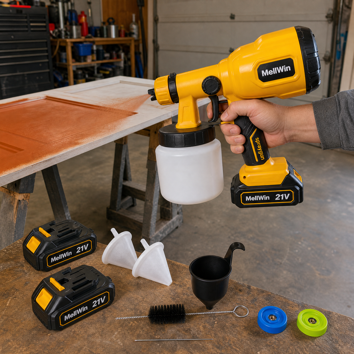 Cordless Paint Sprayer with Two Batteries