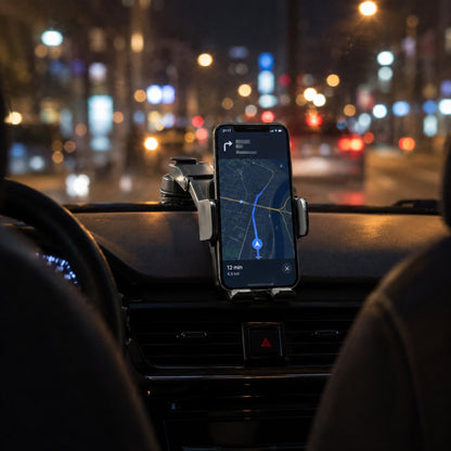 situation — Uchwyt samochodowy na telefon z przyssawką – obrót 360°