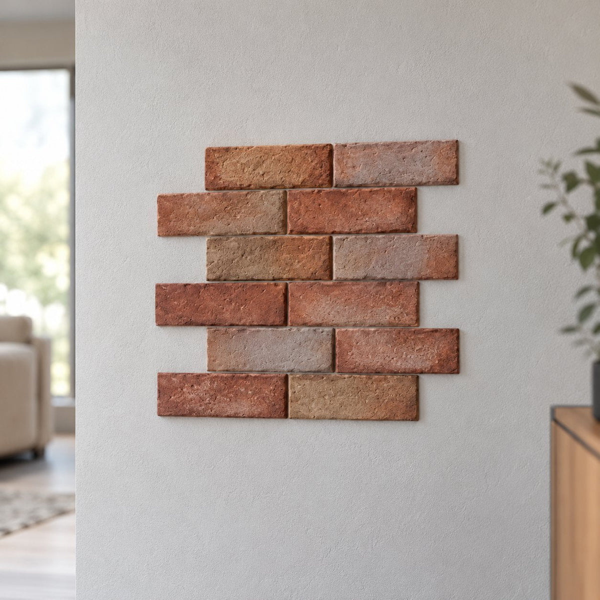 situation — Samoprzylepne panele ścienne – cegła 3D (10 szt., 0,9 m²)