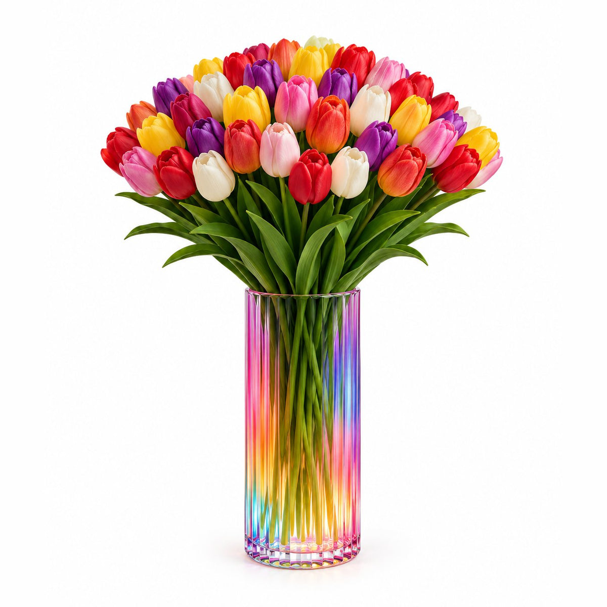 couleur Wielokolorowy — Lampka Bukiet Tulipanów LED – tulipany w szklanym wazonie, które nigdy nie więdną